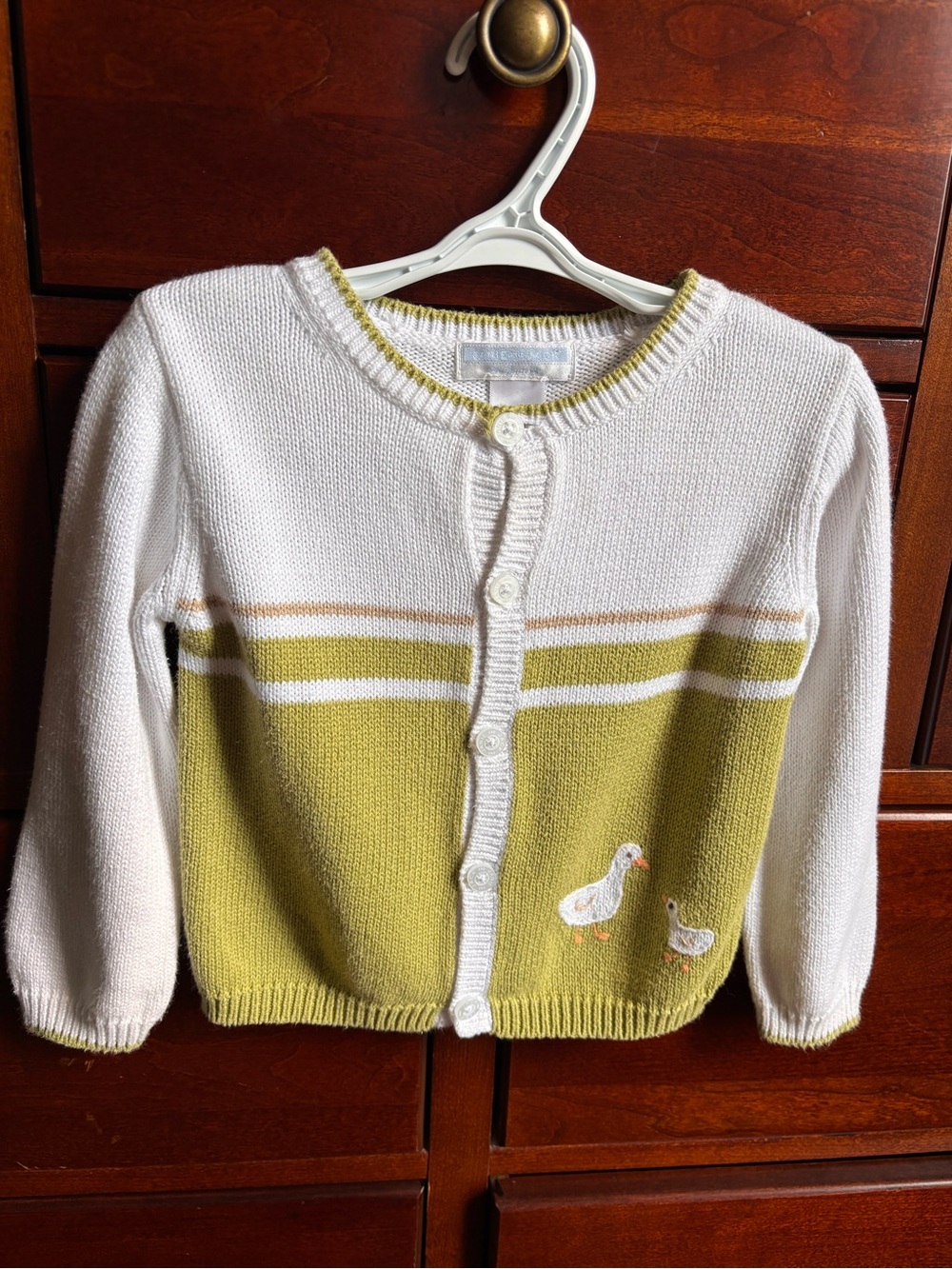 Janie & Jack Cardigan with Duck Embroidery Detail (12-18 Months)